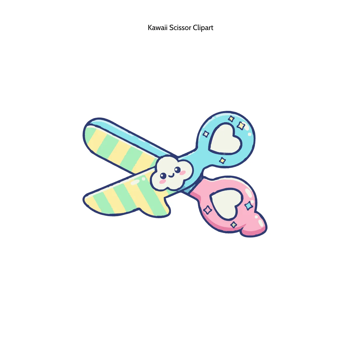Free Kawaii Scissor Clipart Template to Edit Online