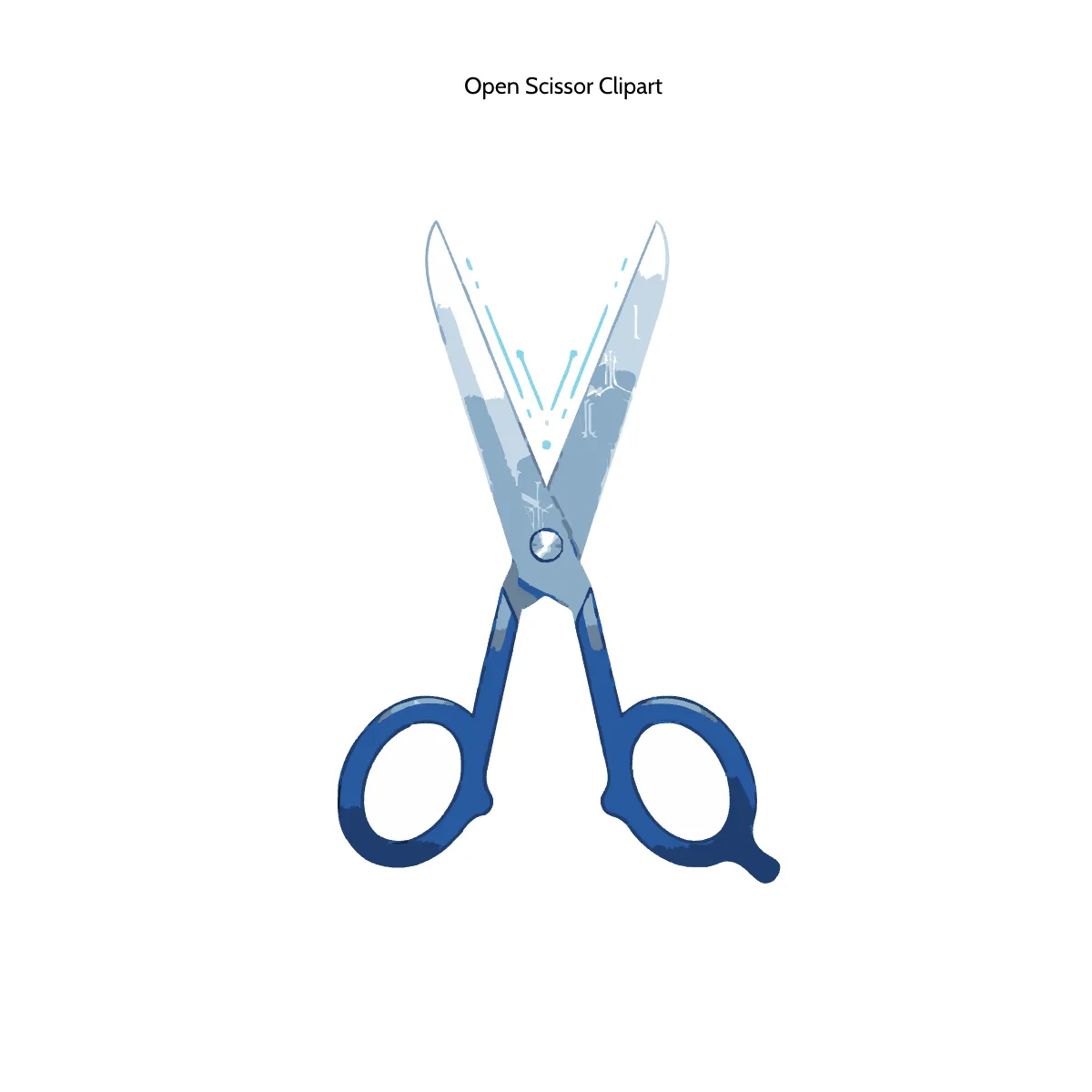 Free Open Scissor Clipart Template to Edit Online