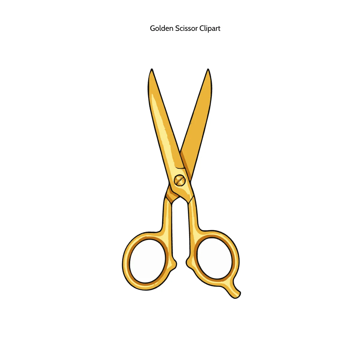 Free Golden Scissor Clipart Template to Edit Online