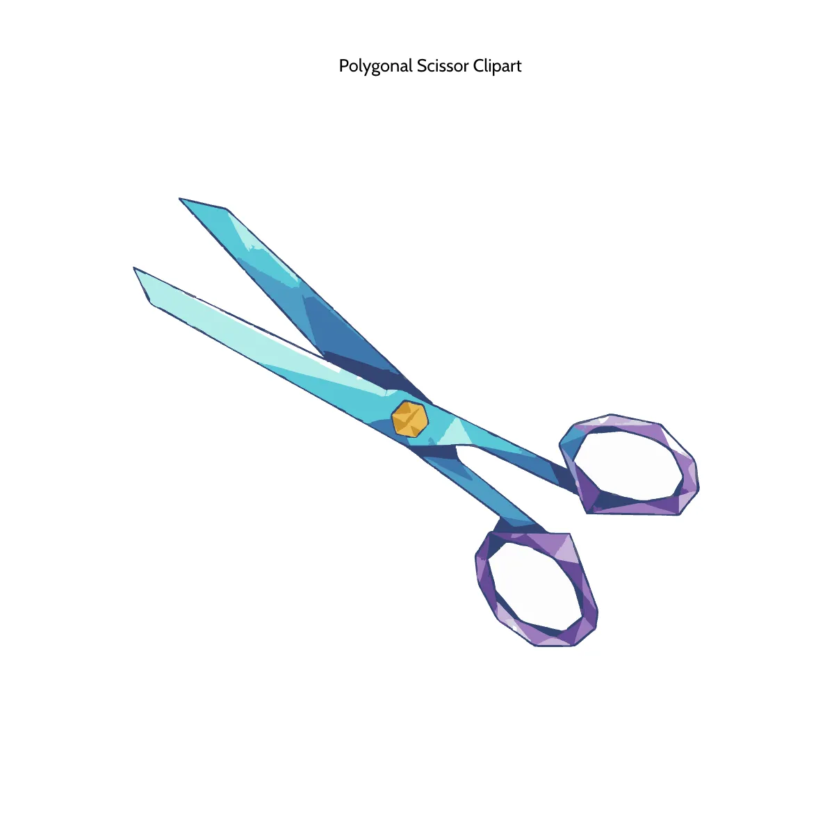 Free Polygonal Scissor Clipart Template to Edit Online