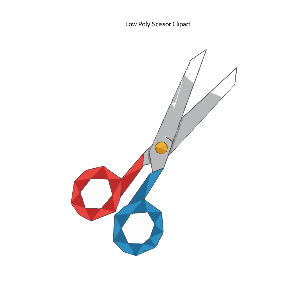 Free Low Poly Scissor Clipart Template to Edit Online