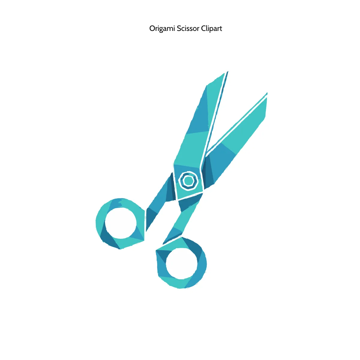 Free Origami Scissor Clipart Template to Edit Online