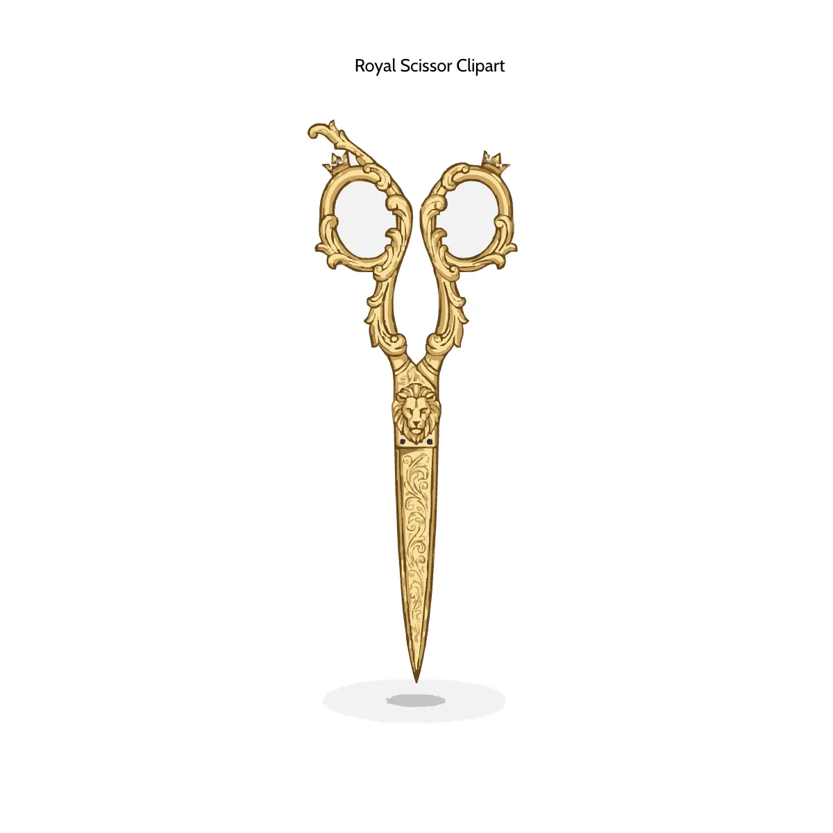 Free Royal Scissor Clipart Template to Edit Online