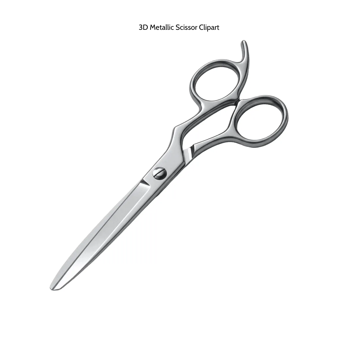 Free 3D Metallic Scissor Clipart Template to Edit Online