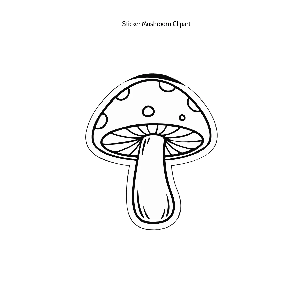 Free Sticker Mushroom Clipart Template to Edit Online