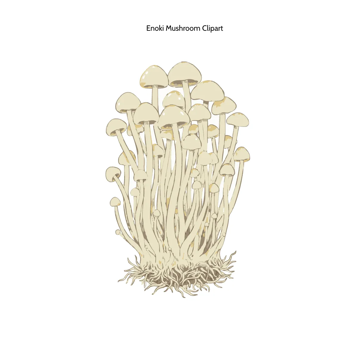 Free Enoki Mushroom Clipart Template to Edit Online
