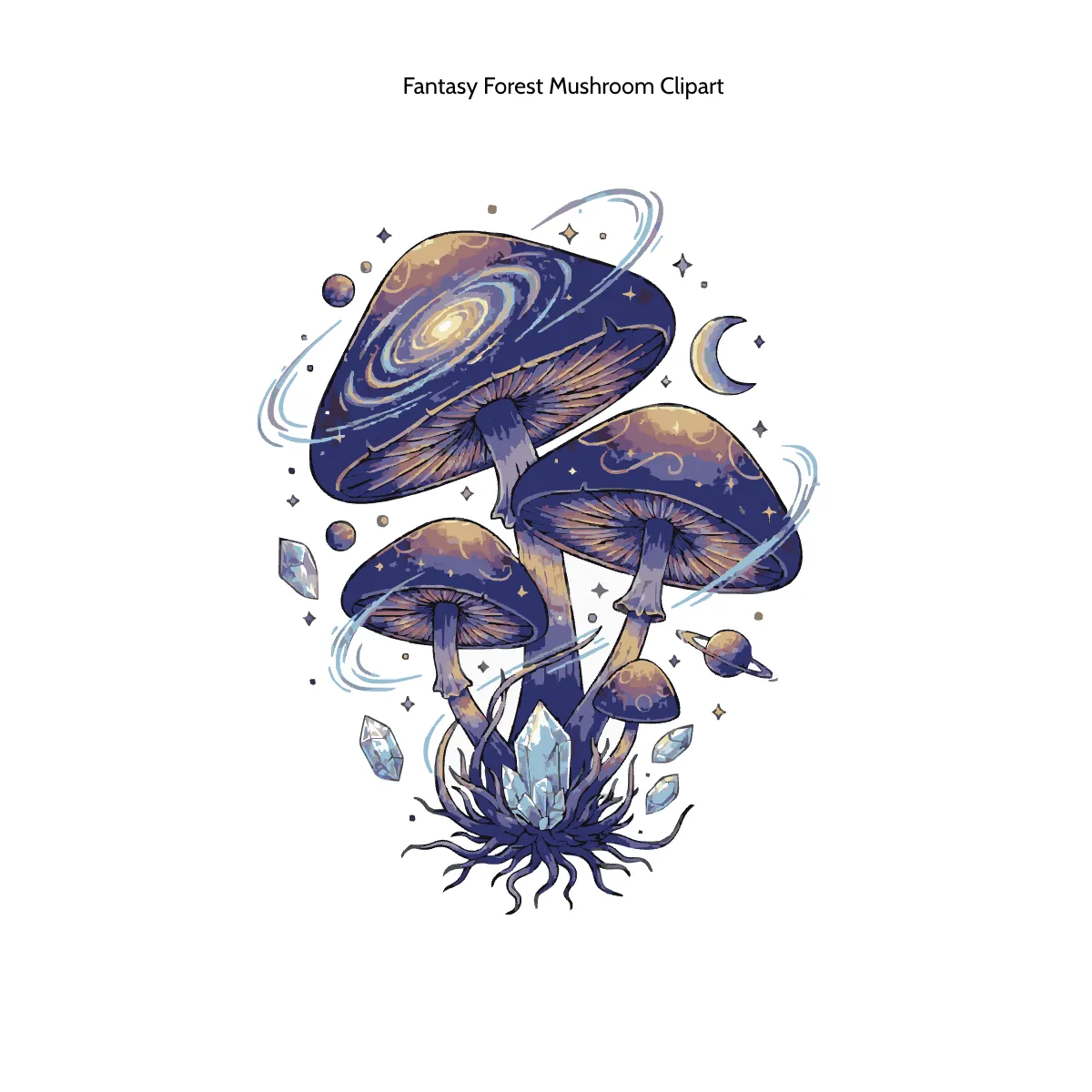 Free Fantasy Forest Mushroom Clipart Template to Edit Online