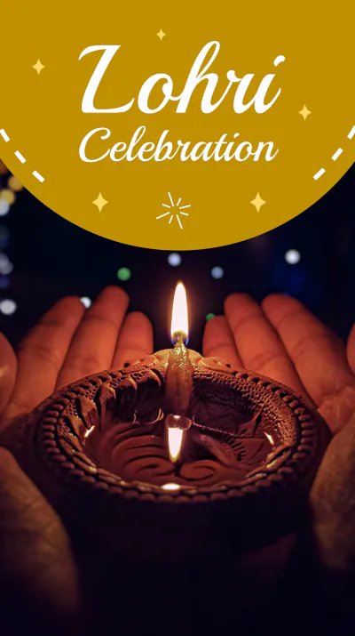 Free Lohri Event Instagram Story Template to Edit Online