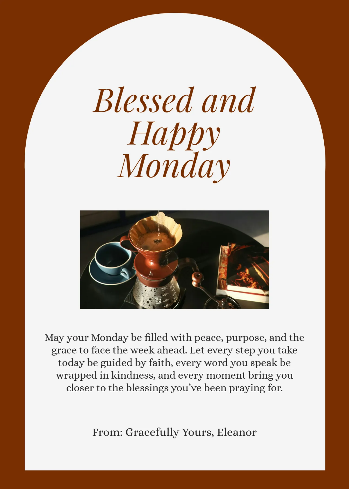 Free Blessing Happy Monday Wishes Template to Edit Online