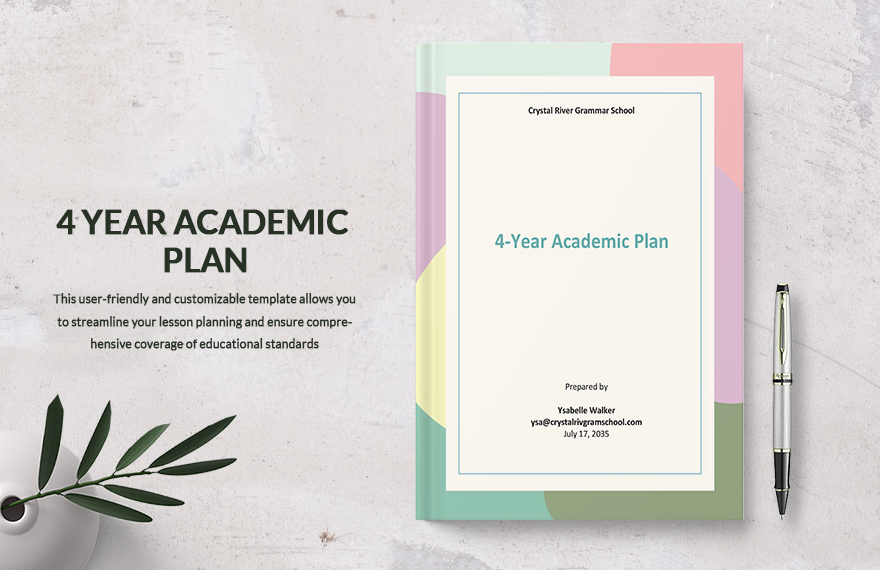 4-Year Academic Plan Template