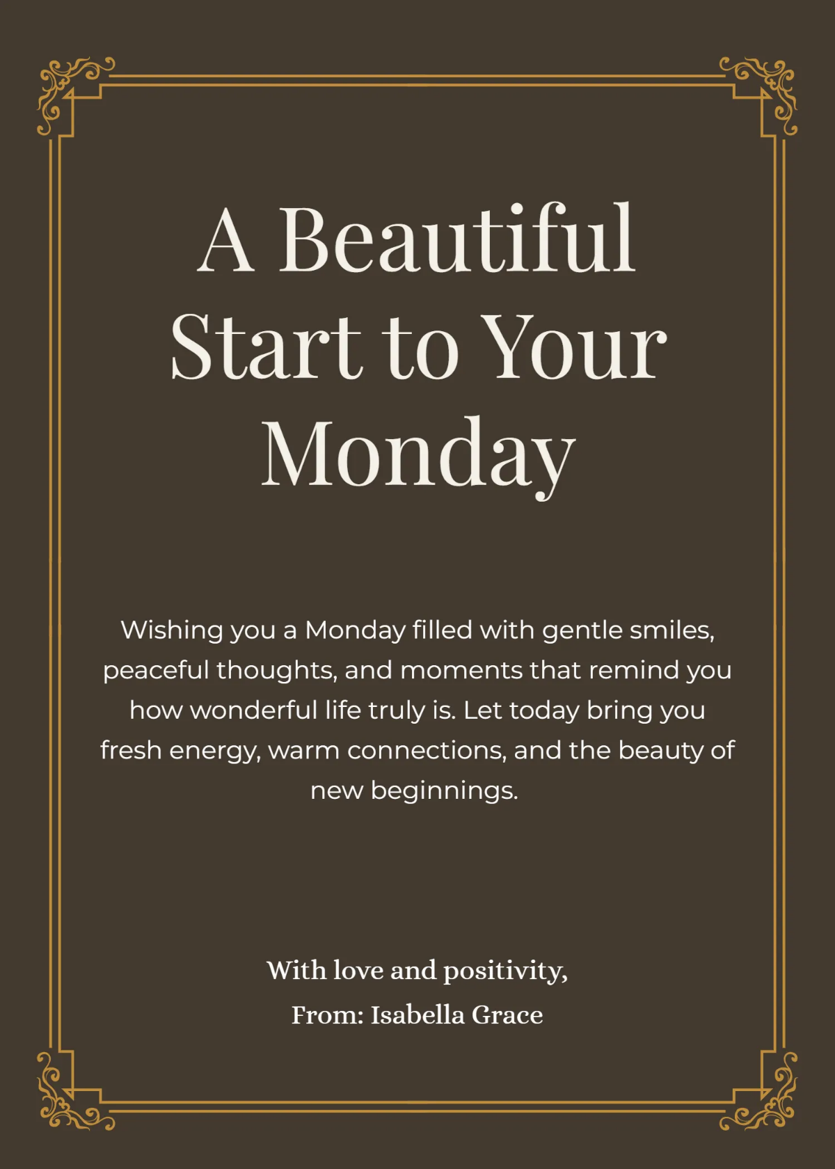 Free Beautiful Happy Monday Wishes Template to Edit Online