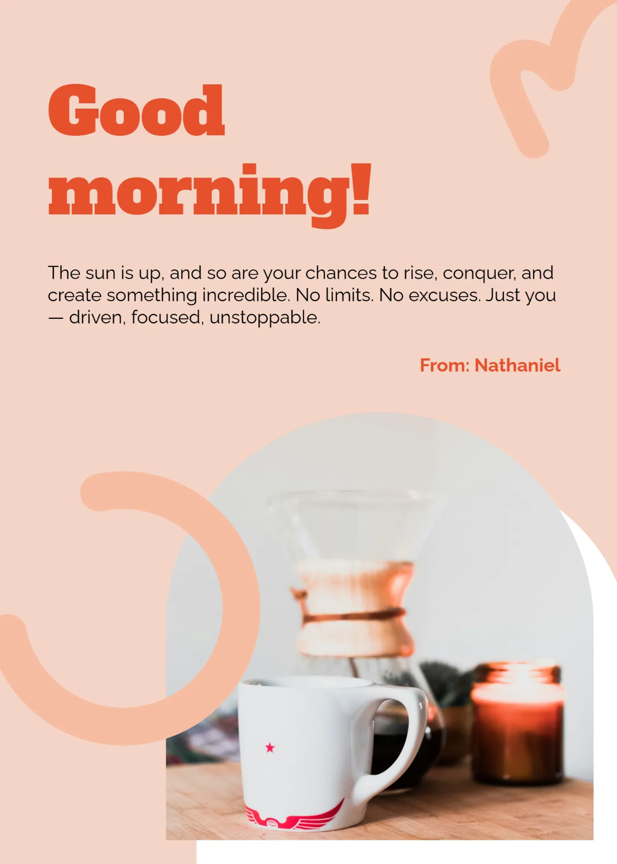 Free Bold Good Morning Wishes Template to Edit Online