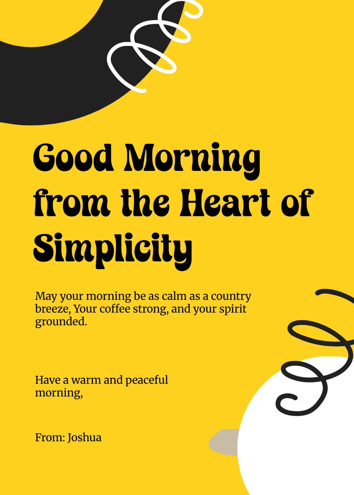 Free Rustic Good Morning Wishes Template to Edit Online