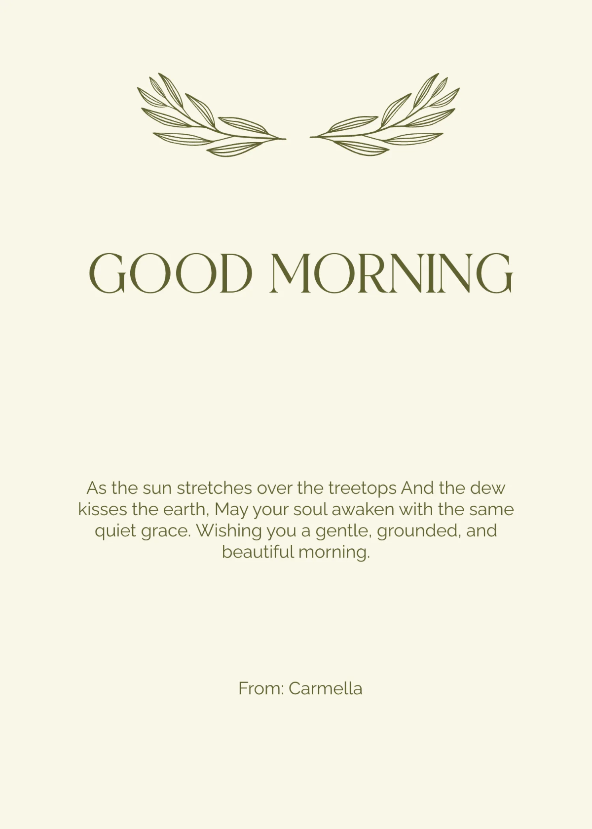 Free Nature Good Morning Wishes Template to Edit Online