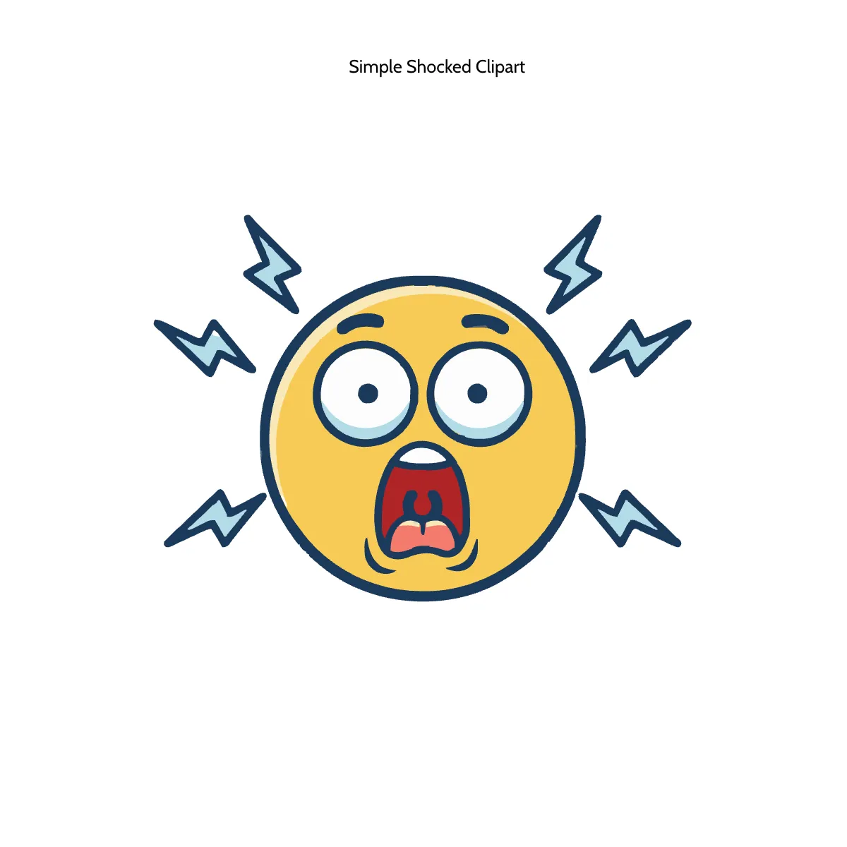 Free Simple Shocked Clipart Template to Edit Online
