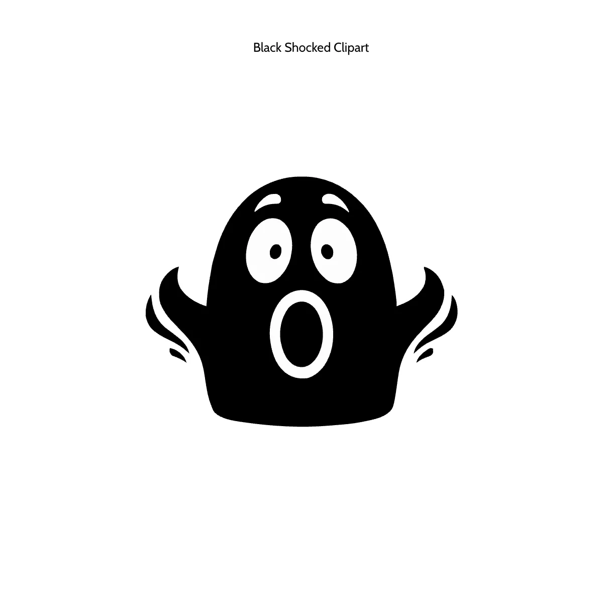 Free Black Shocked Clipart Template to Edit Online