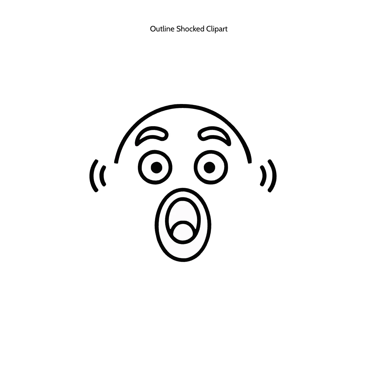 Free Outline Shocked Clipart Template to Edit Online