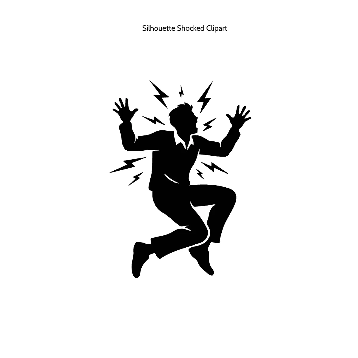 Free Silhouette Shocked Clipart Template to Edit Online