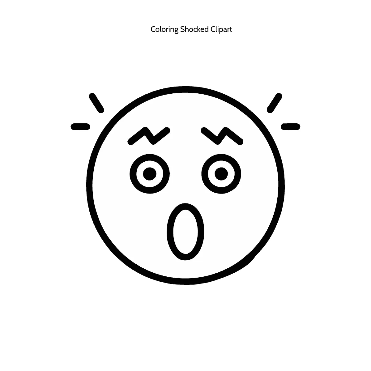 Free Coloring Shocked Clipart Template to Edit Online