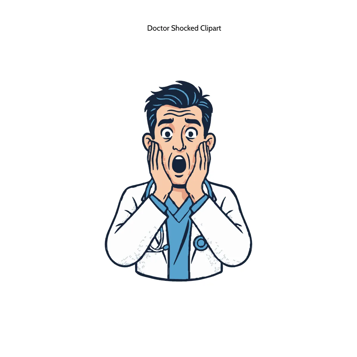 Free Doctor Shocked Clipart Template to Edit Online