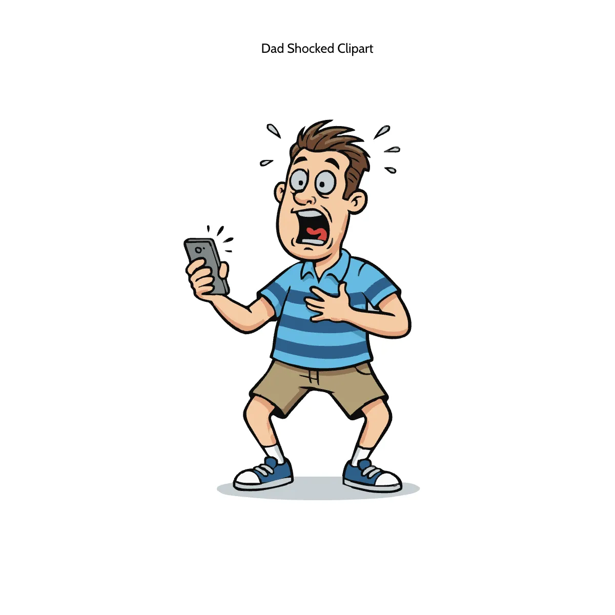 Free Dad Shocked Clipart Template to Edit Online