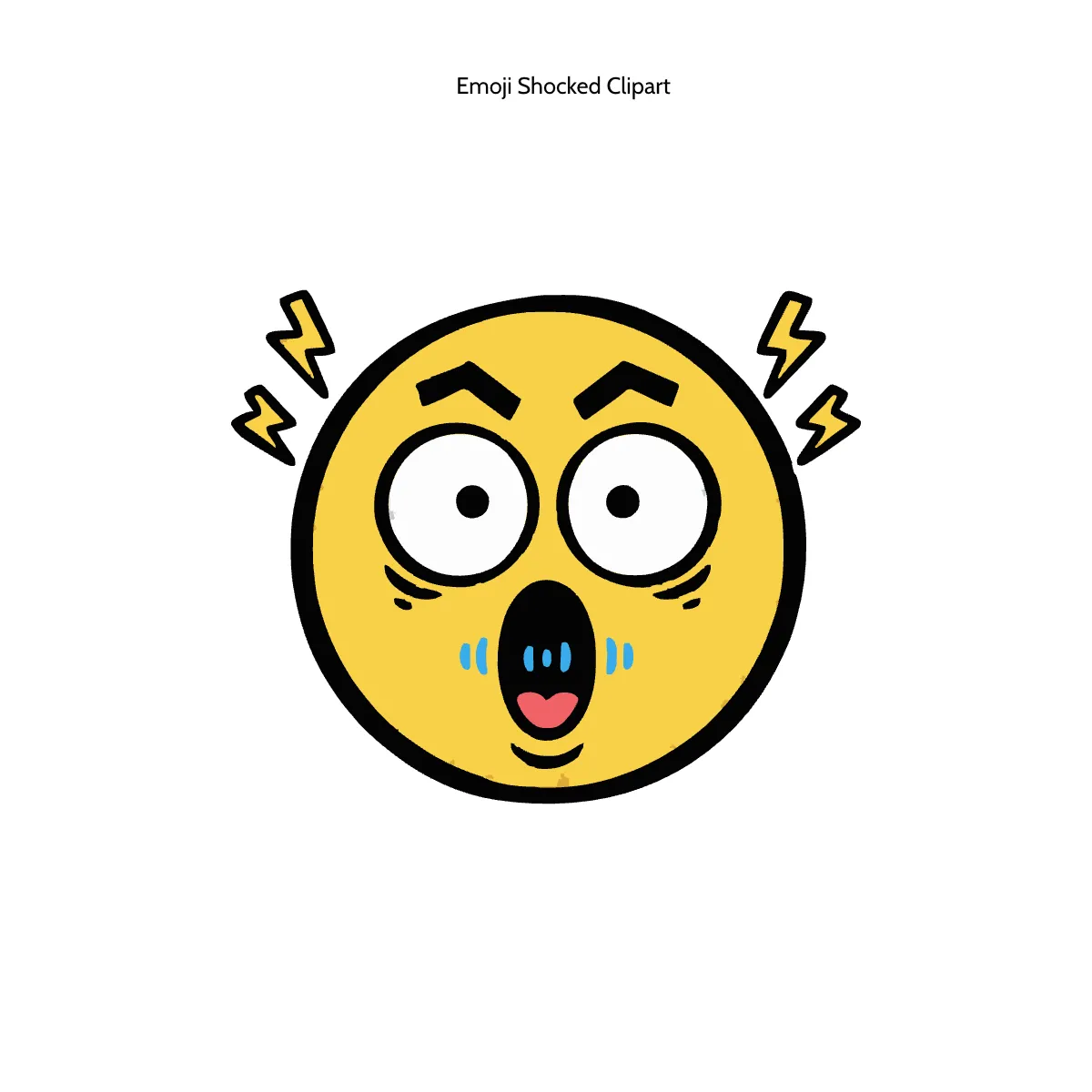Free Emoji Shocked Clipart Template to Edit Online