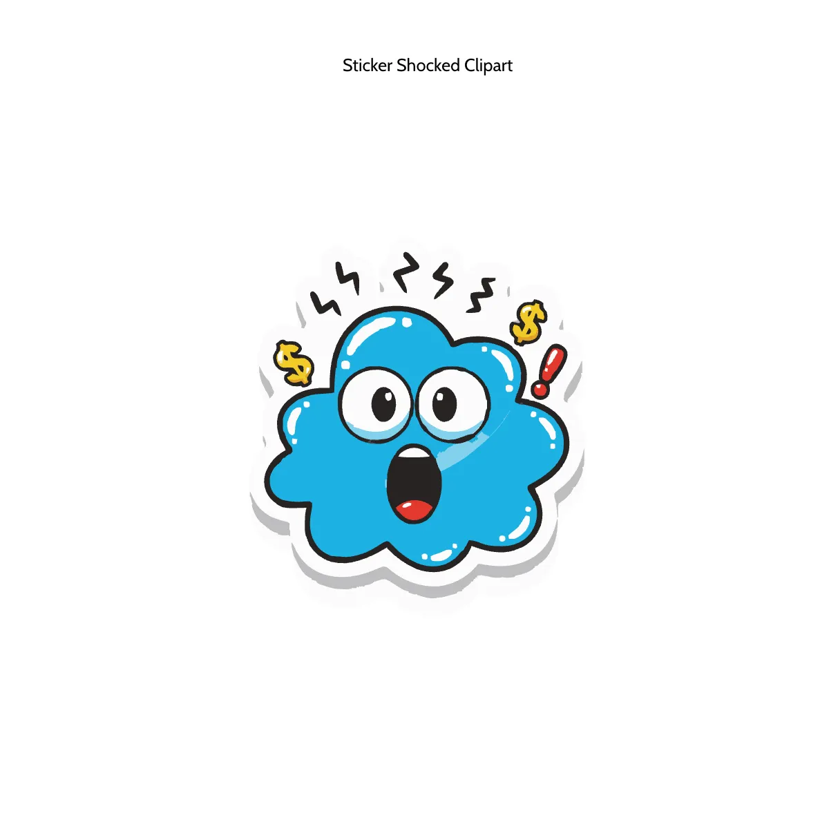 Free Sticker Shocked Clipart Template to Edit Online