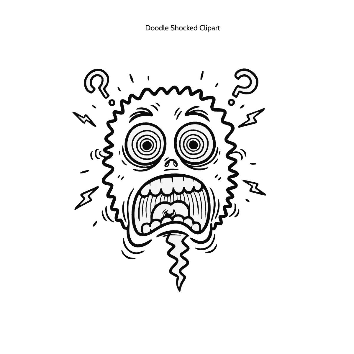 Free Doodle Shocked Clipart Template to Edit Online