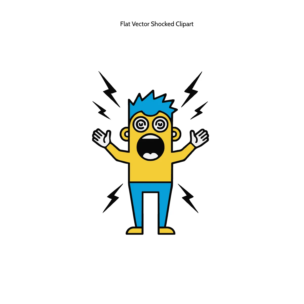 Free Flat Vector Shocked Clipart Template to Edit Online