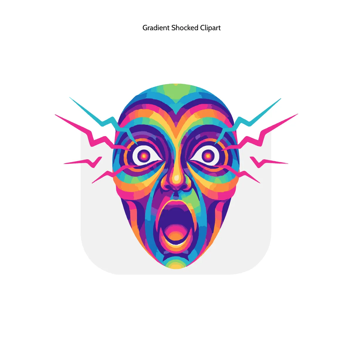 Free Gradient Shocked Clipart Template to Edit Online