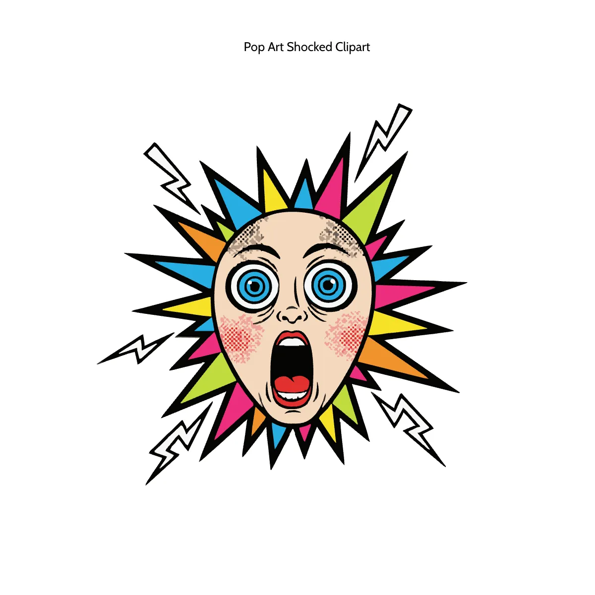 Free Pop Art Shocked Clipart Template to Edit Online