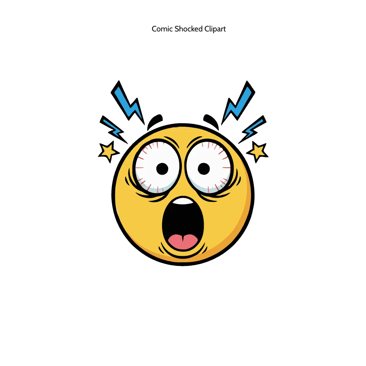 Free Comic Shocked Clipart Template to Edit Online