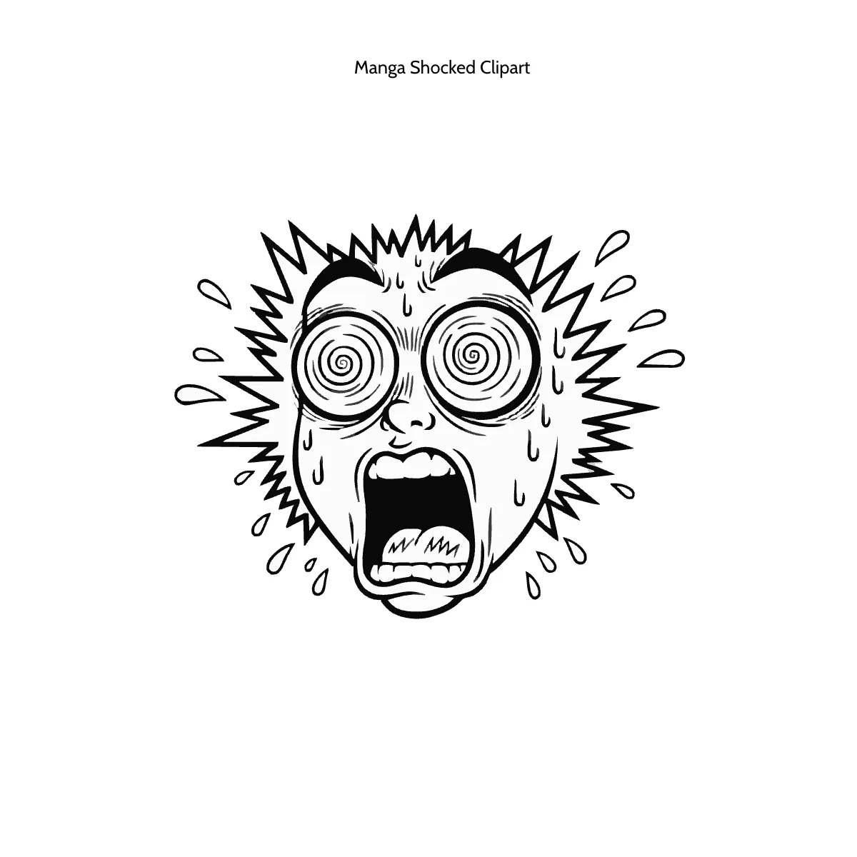Free Manga Shocked Clipart Template to Edit Online