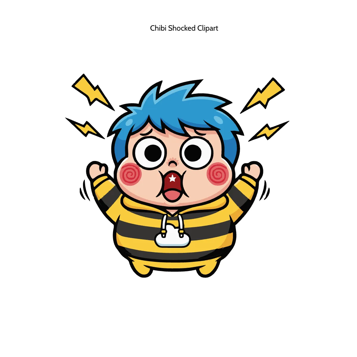 Free Chibi Shocked Clipart Template to Edit Online