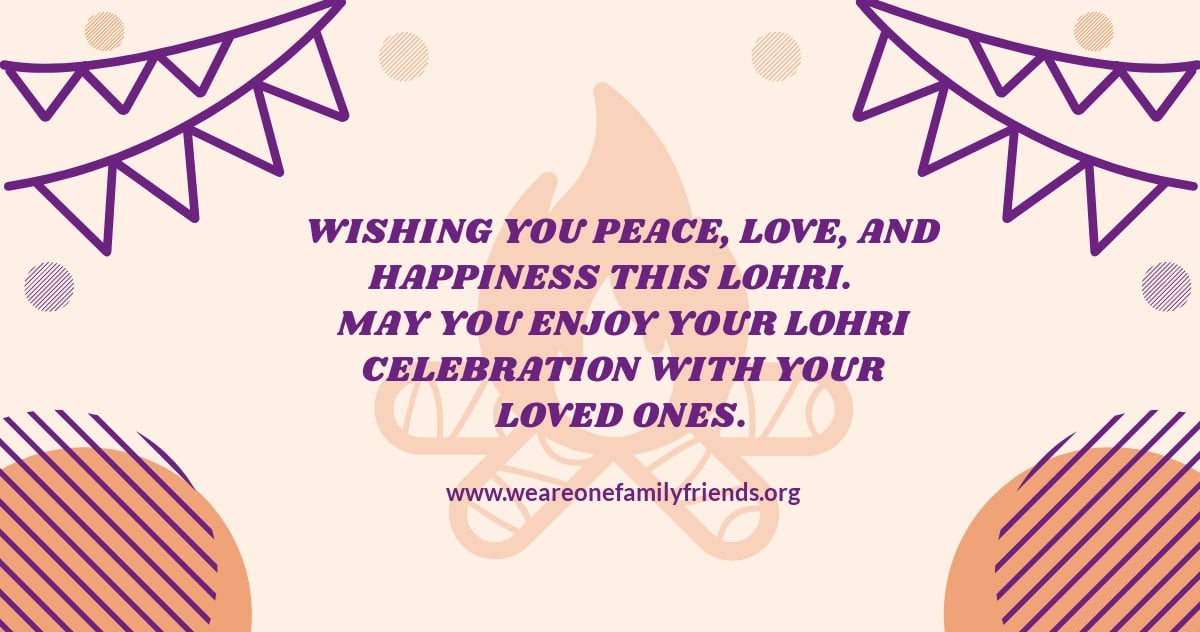 Free Lohri Wishes Facebook Post Template
