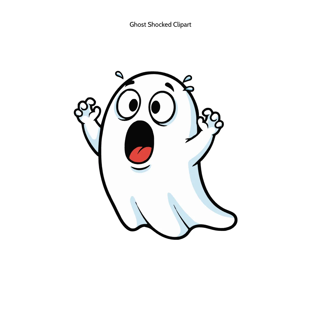 Free Ghost Shocked Clipart Template to Edit Online