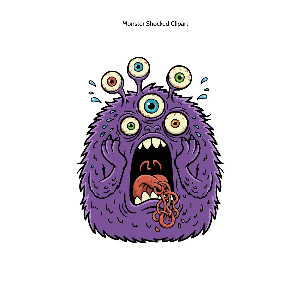 Free Monster Shocked Clipart Template to Edit Online