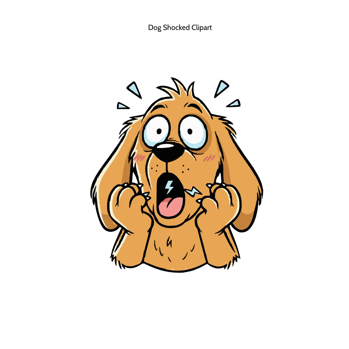 Free Dog Shocked Clipart Template to Edit Online