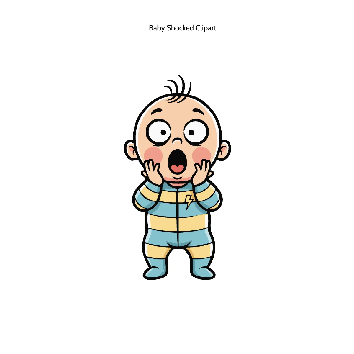 Free Baby Shocked Clipart Template to Edit Online