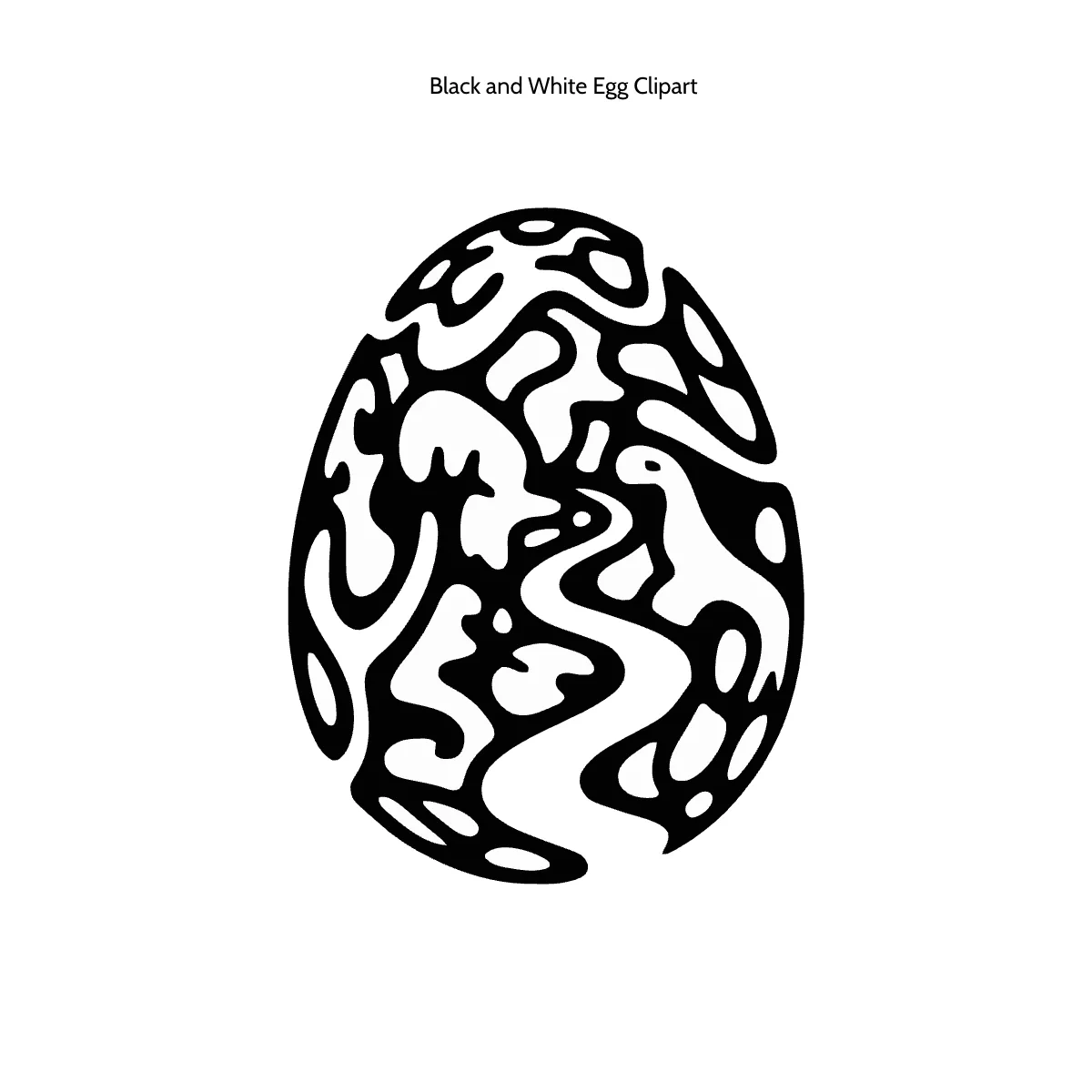 Free Black and White Egg Clipart Template to Edit Online