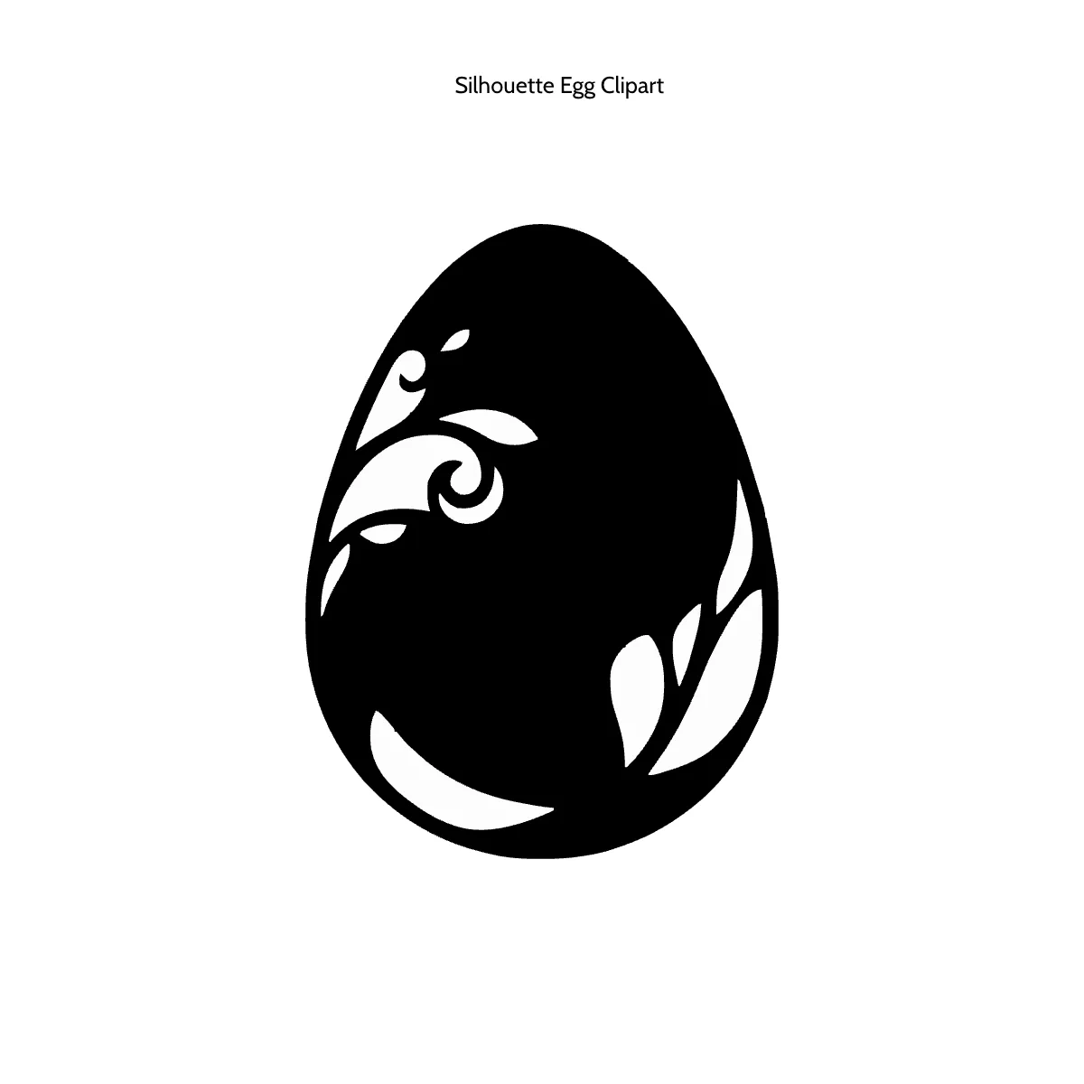 Free Silhouette Egg Clipart Template to Edit Online
