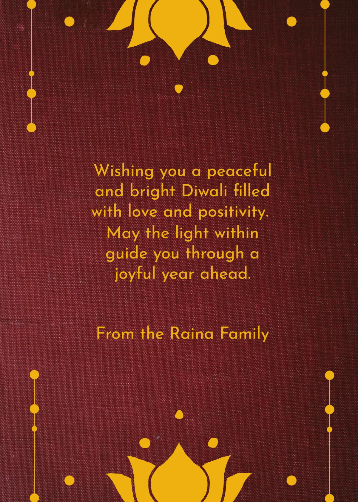 Free Minimalist Diwali Greeting Template to Edit Online