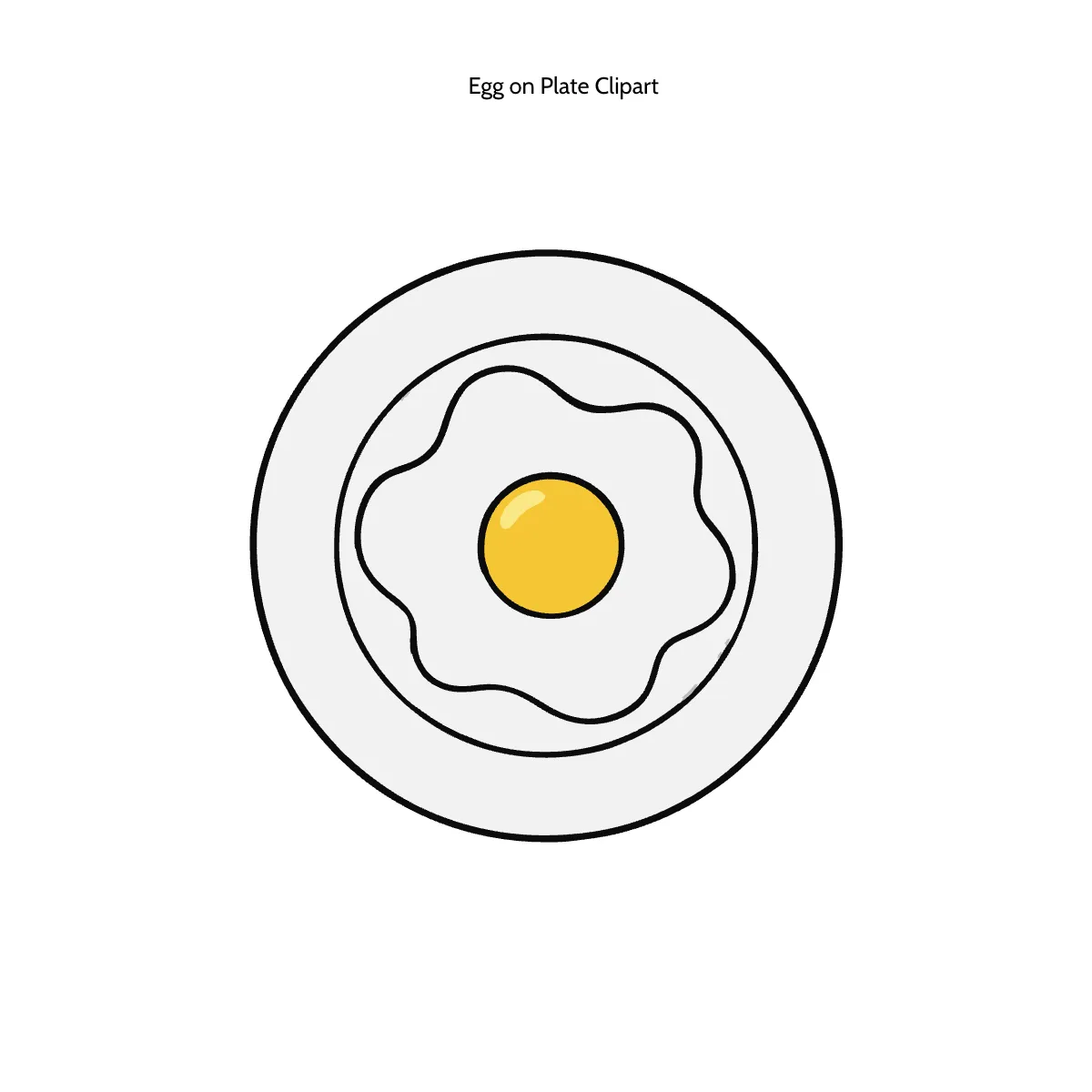 Free Egg on Plate Clipart Template to Edit Online