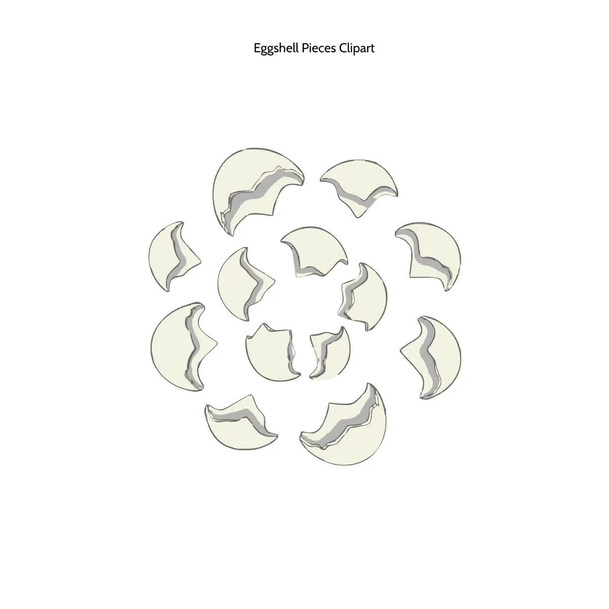 Free Eggshell Pieces Clipart Template to Edit Online