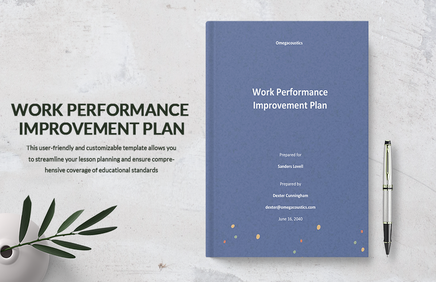 Work Performance Improvement Plan Template