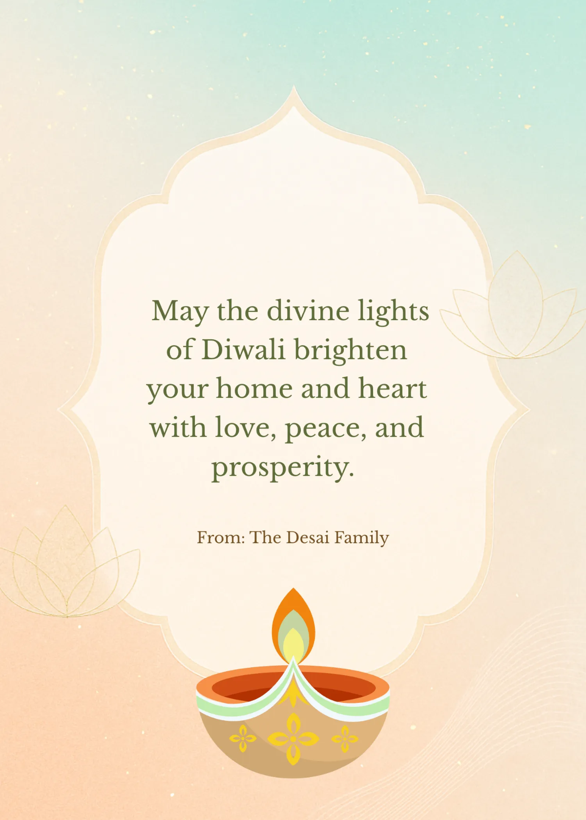 Free Blank Diwali Messages Wishes Template to Edit Online