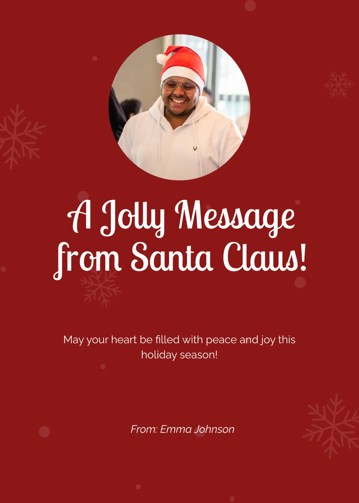 Free Santa Claus Greeting Card Wishes Template to Edit Online