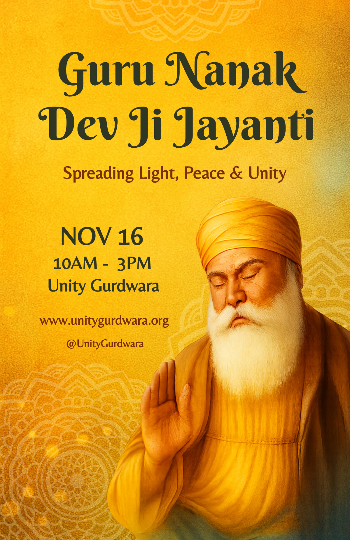 Free Guru Nanak Jayanti Poster Template to Edit Online