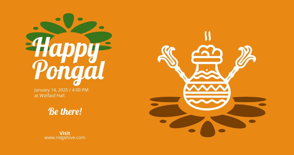 Pongal Festival Facebook Post Template