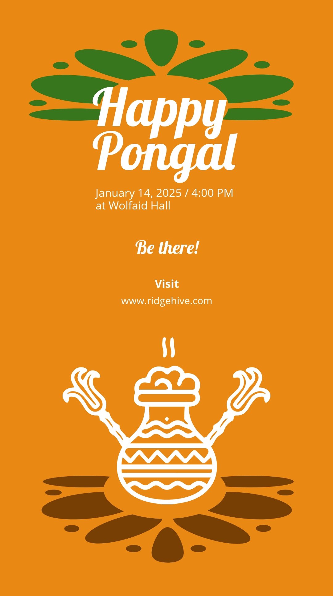 Pongal Festival Whatsapp Post Template